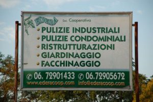 Pubblicità della "coop Edera"