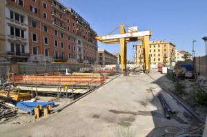 Il cantiere della metroC a Roma