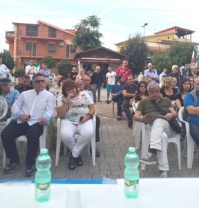 Andrea Di Palma (il primo a sinistra) alla Festa tricolore del 2016