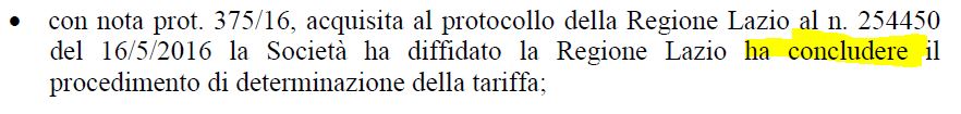 Può capitare (?). Anche su una "determina" della Regione Lazio