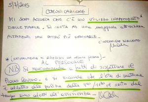 La lettera della caposala "fa pulizia"